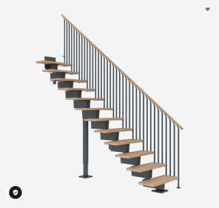 DOLLE DUBAI - modulové schody přímé do 273 cm, zábradlí CLASSIC IIII